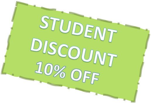 Always 10 percent student discount
